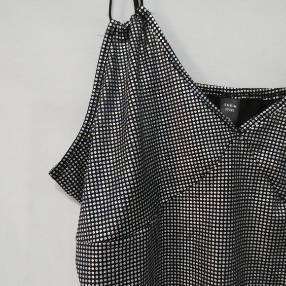 SHEIN - Curve | 1XL | Shimmering Dots | Strappy Cami Top - Picture 6 of 15